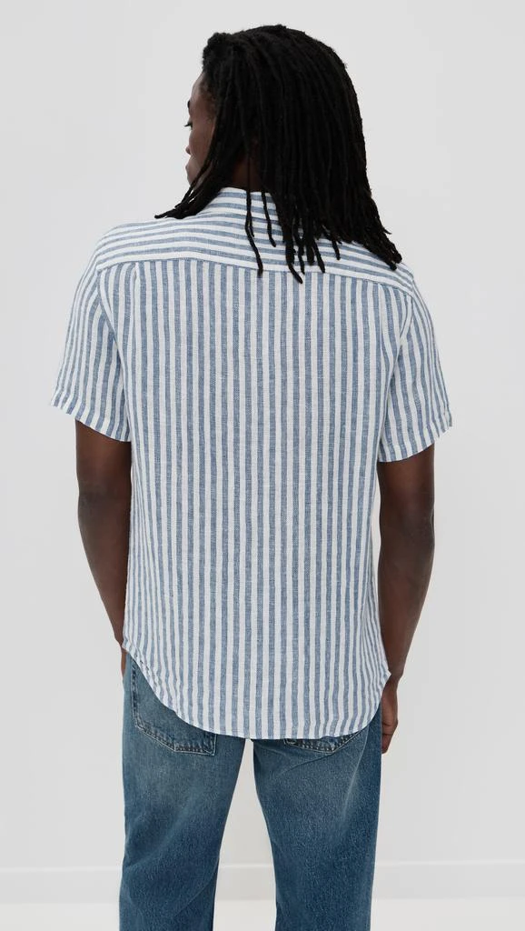 Faherty Palma Basketweave Linen Short Sleeve Shirt 2
