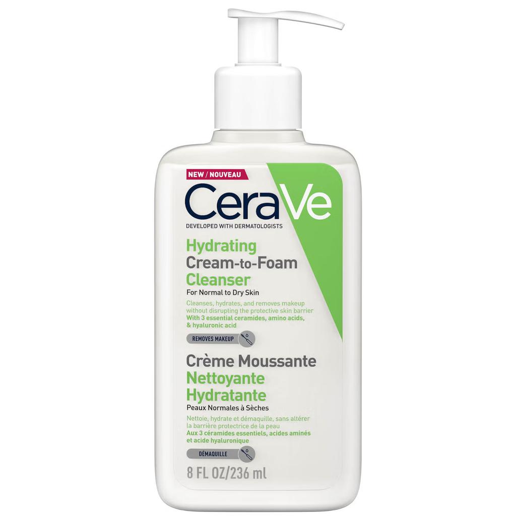 CeraVe CeraVe - Hydrating Cream-to-Foam Cleanser with Amino Acids for Normal to Dry Skin