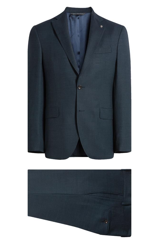 Jack Victor Dean Soft Constructed Dark Teal Wool Suit