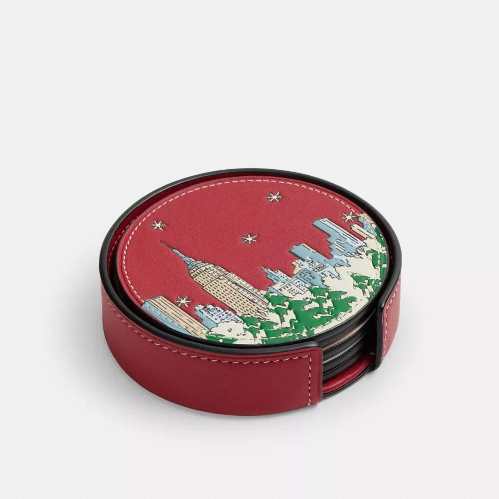 Coach Holiday Coaster Set 3