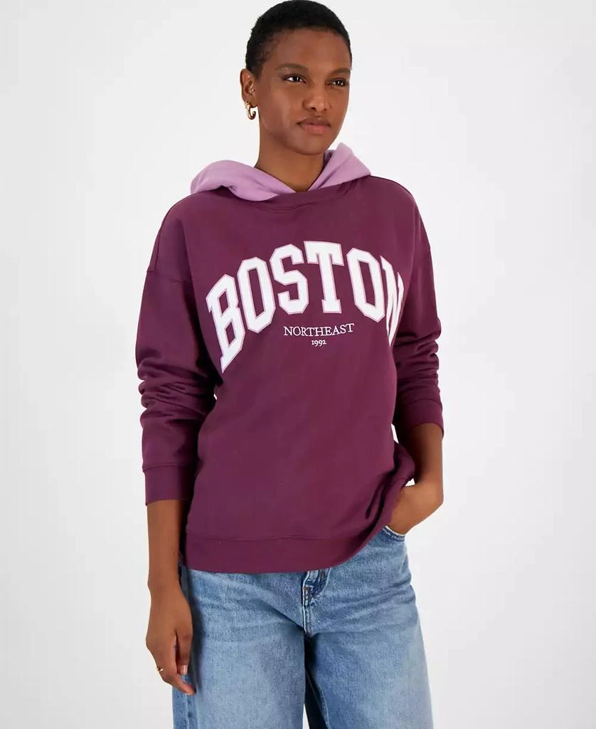 Ultra Flirt Juniors' Pullover Two-Tone Hoodie 1