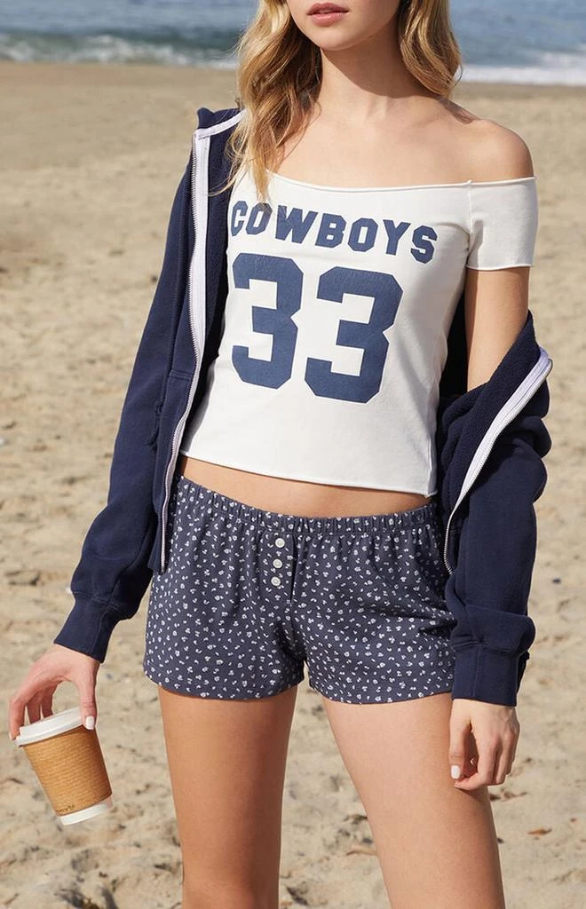John Galt Navy Floral Keira Pajama Shorts 1