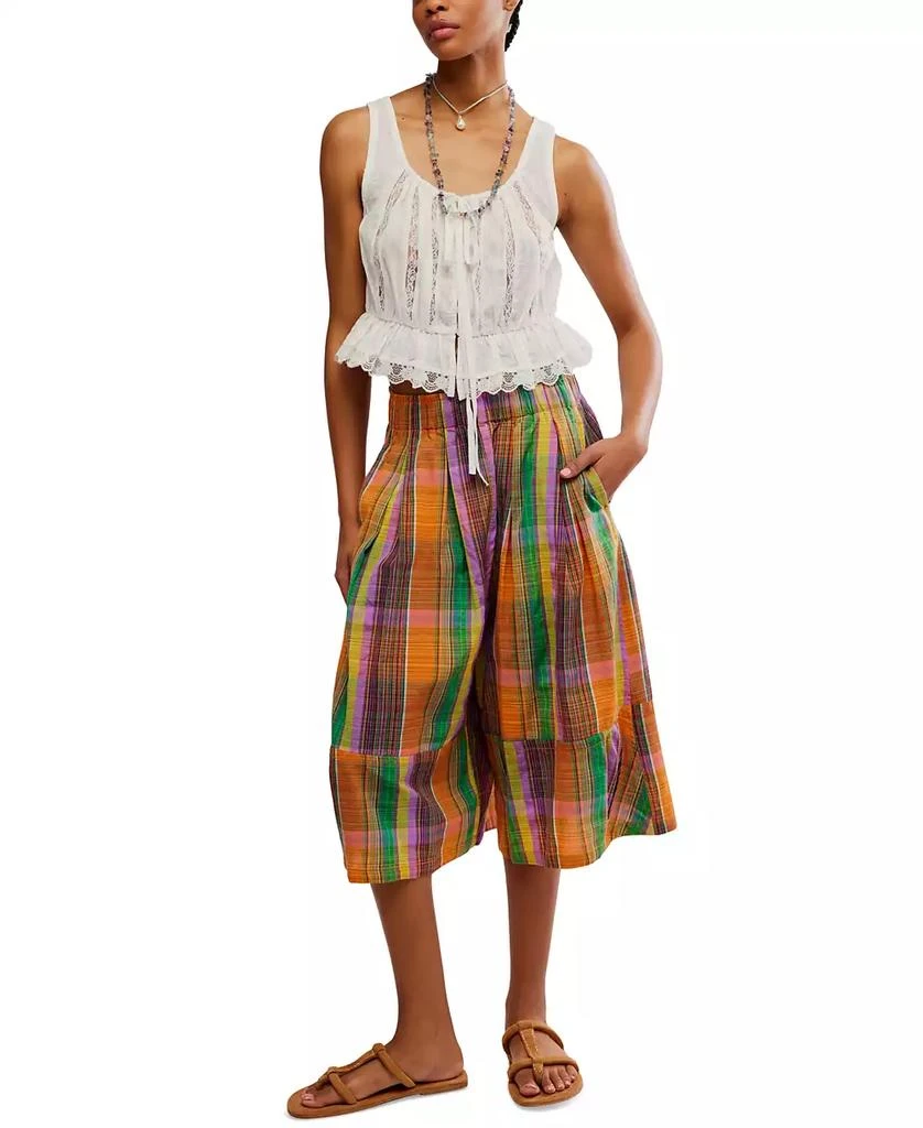 Free People Women's Alana Lace-Trim Cotton Sleeveless Top 5