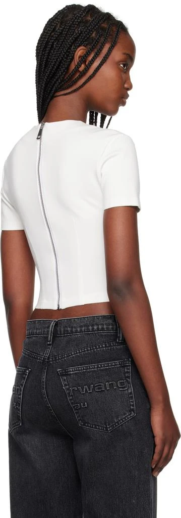 AREA White Zipper Bustier Cup T-Shirt 3