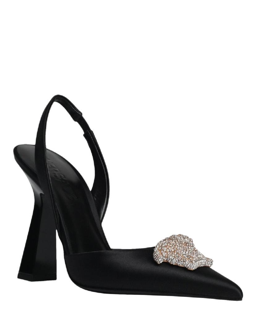Versace La Medusa Satin Slingback Pumps