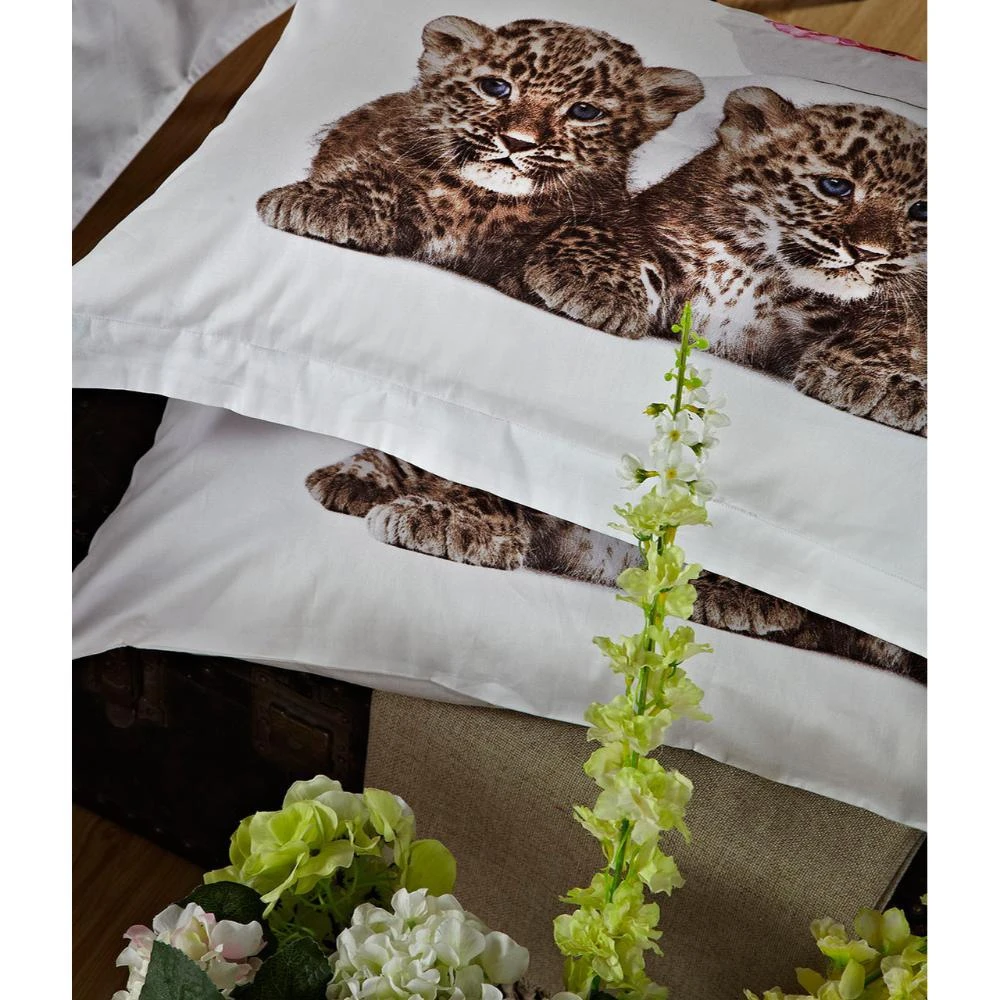Dolce Mela Duvet Cover Sheets Set, Baby Leopards 4