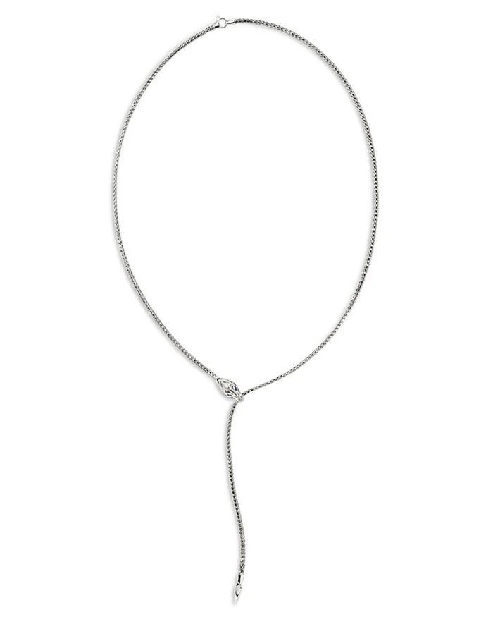 John Hardy Sterling Silver Naga Blue Sapphire Dragon Lariat Necklace, 23" 5