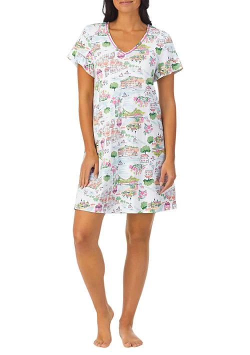 Cuddl Duds Duds Ruffle Short Printed Nightgown 1