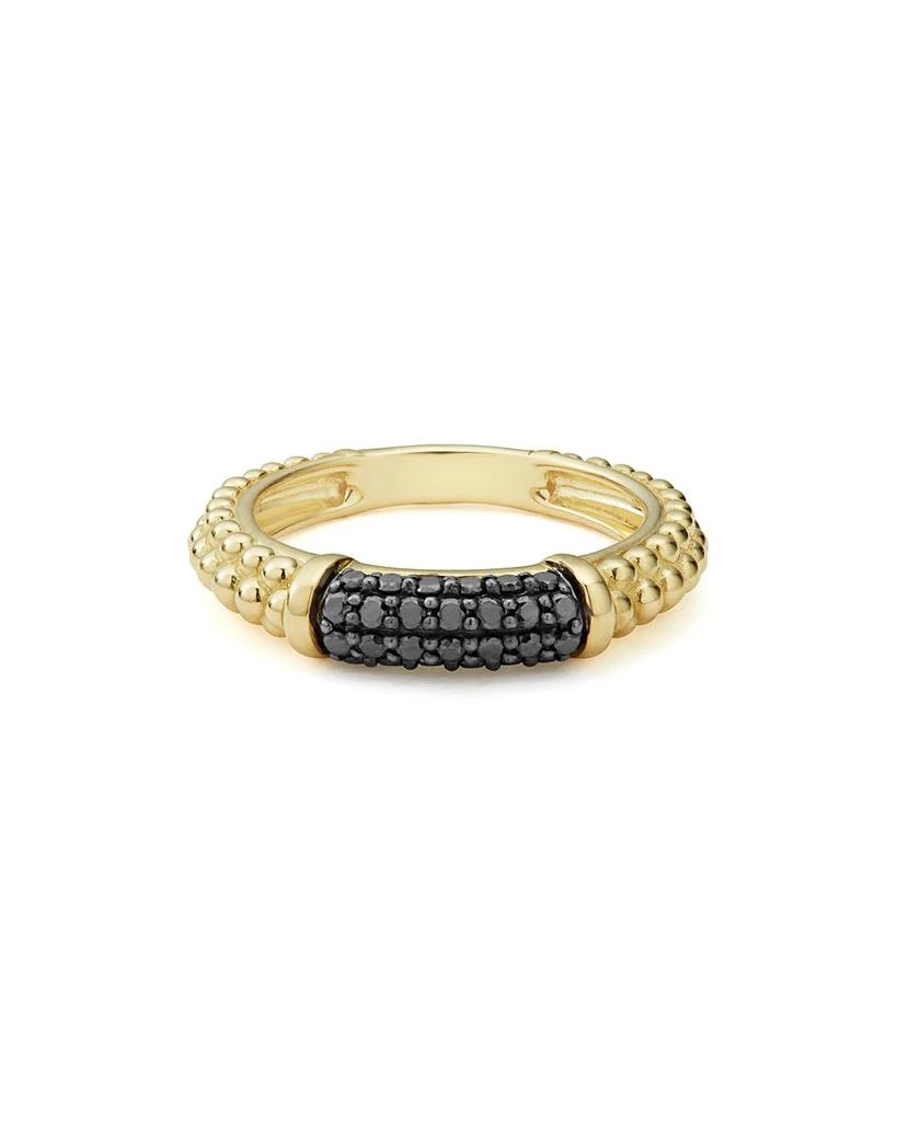 LAGOS Gold & Black Caviar Collection 18K Gold & Black Diamond Ring 4