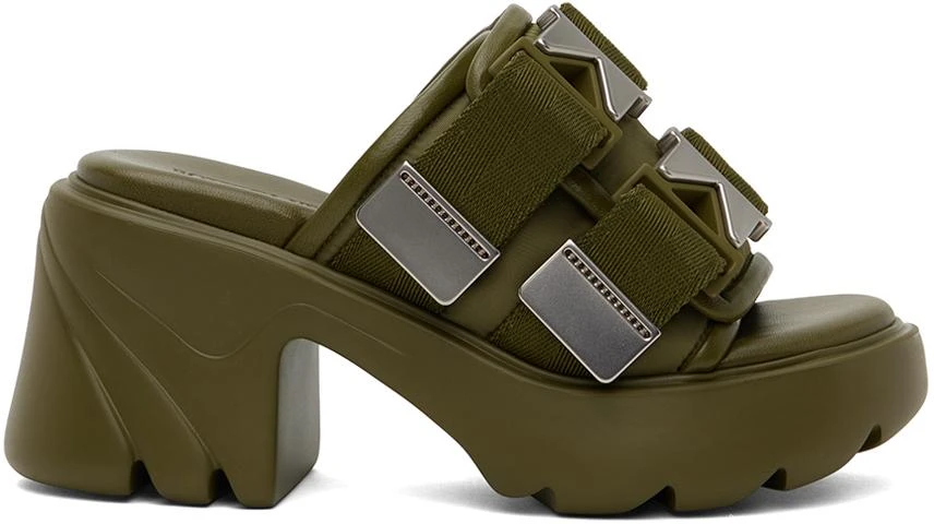 Bottega Veneta Khaki Flash Clogs 1