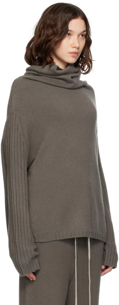 Rick Owens Gray Concordians Rasato Cashmere Knit Turtleneck 2