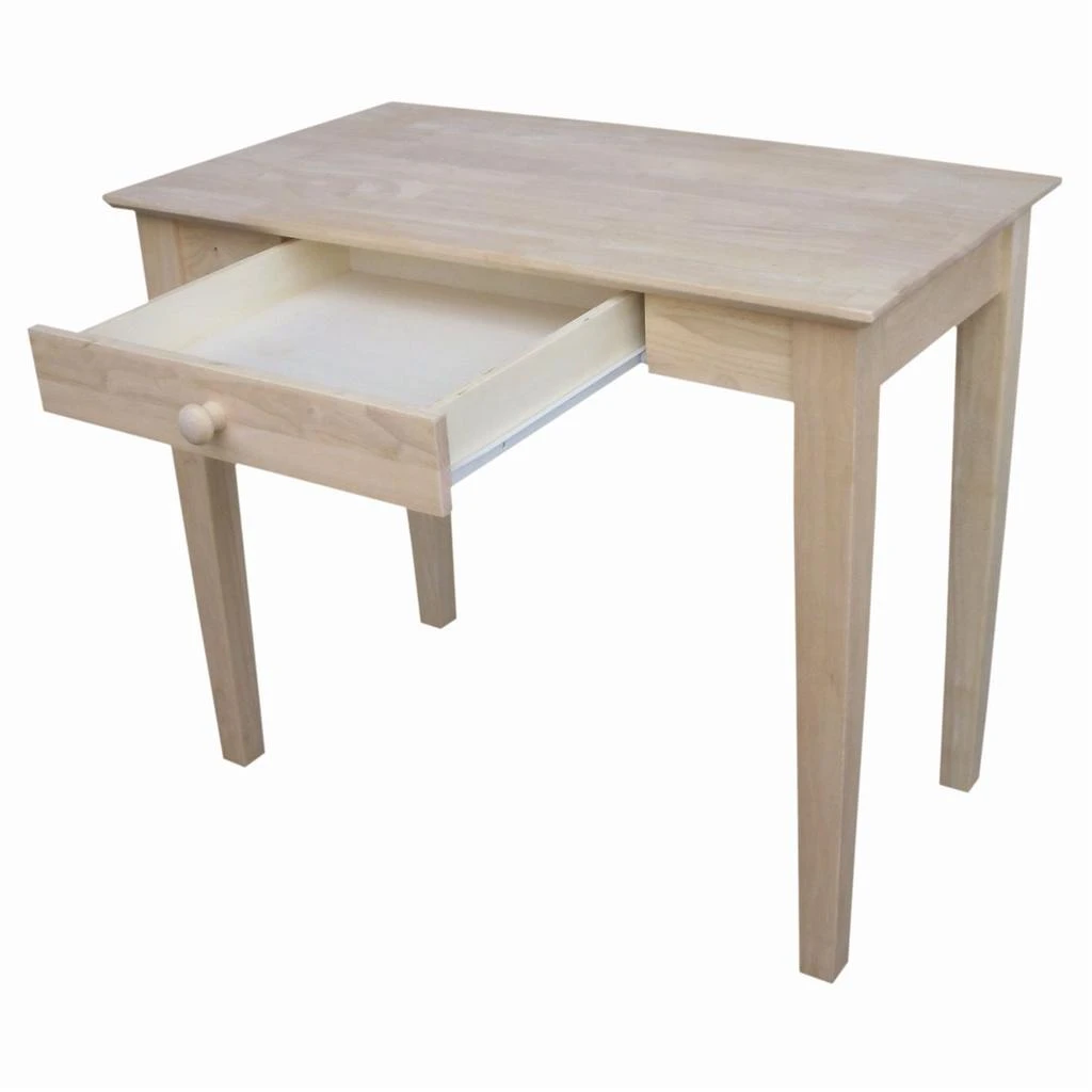 Hivvago Solid Unfinished Wood Laptop Desk Writing Table with Drawer 2