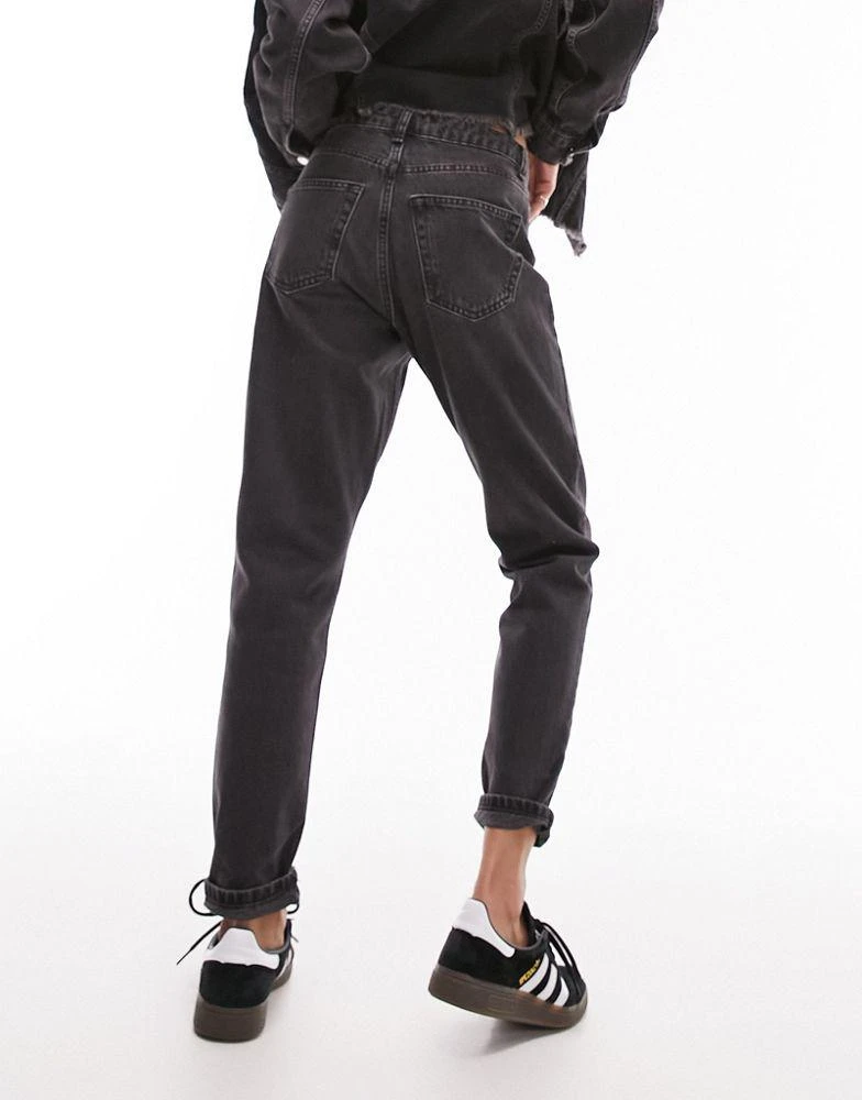 Topshop Topshop hourglass original Mom high rise in washed black 3