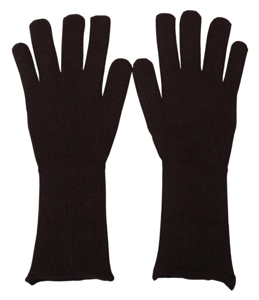 Dolce & Gabbana Dolce & Gabbana Brown Cashmere Silk Hands Mitten s Gloves