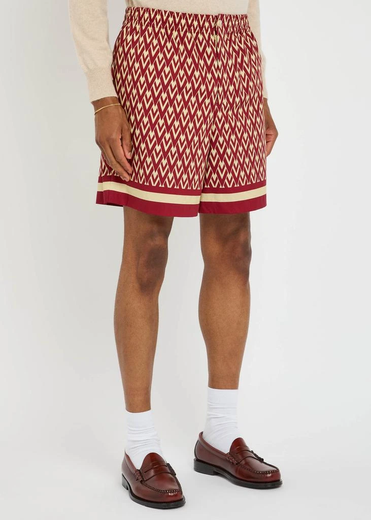 Valentino Toute La V printed cotton-poplin shorts 2