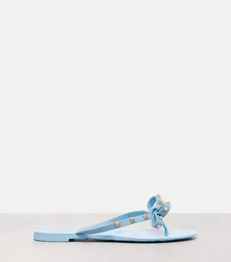 Valentino Rockstud PVC thong sandals 4