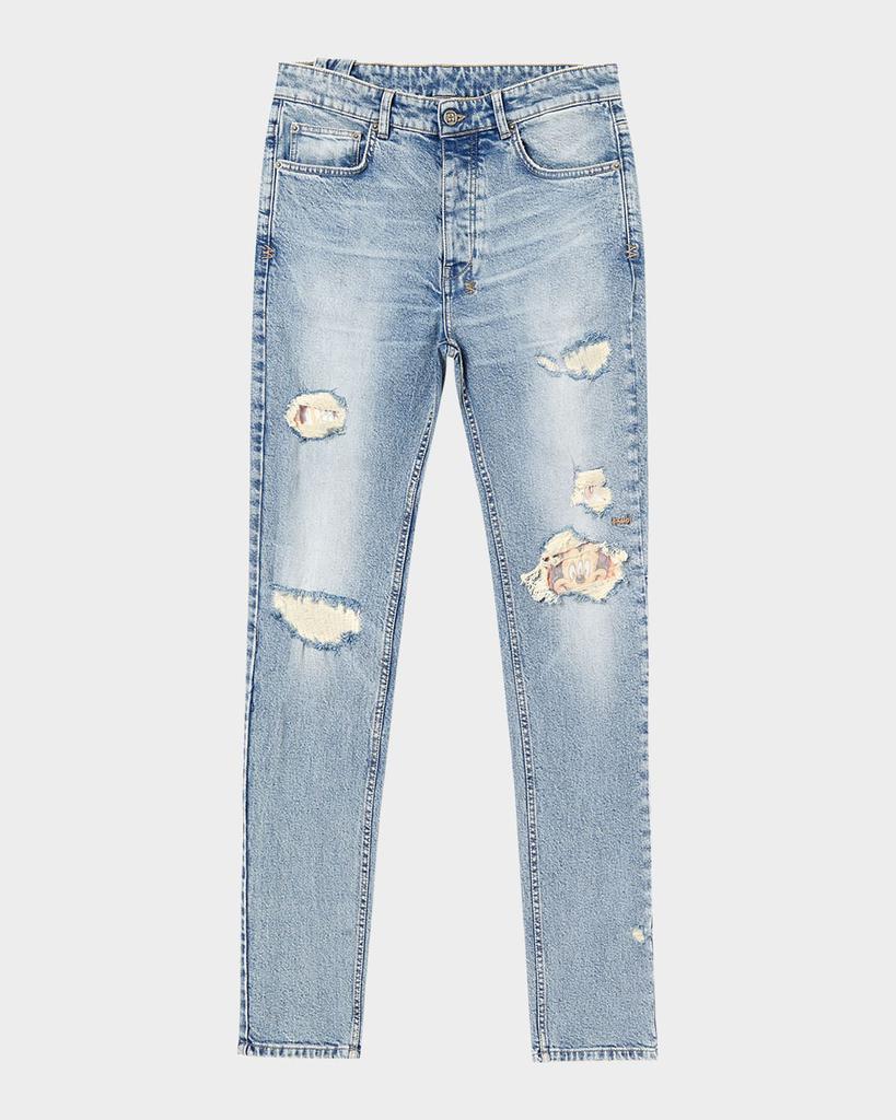 Ksubi Men's Chitch Champagne Destroy Sketch Jeans