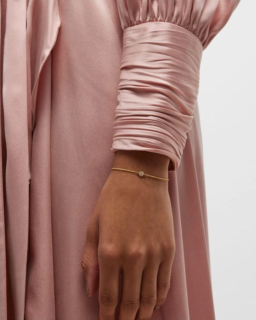 POPPY FINCH 14K Gold Diamond Daisy Bolo Bracelet 2