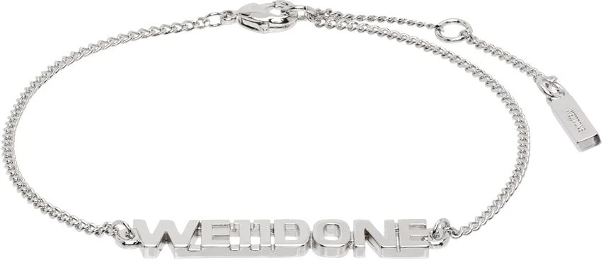 We11done Silver Lettering Bracelet
