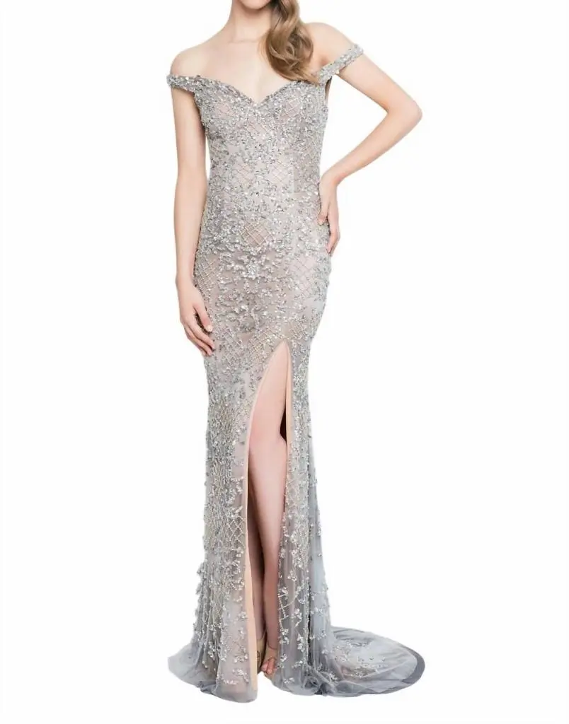 Terani Couture Terani Couture - Off the shoulder Sweetheart Bodice Gown