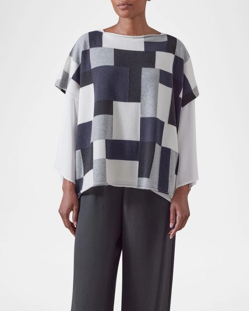 Eskandar Sleeveless Slash Neck Cashmere Sweater 4