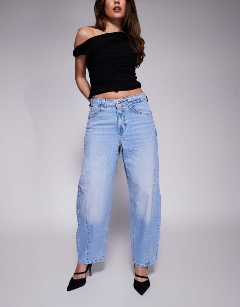 River Island River Island barrel jean in lightwash blue