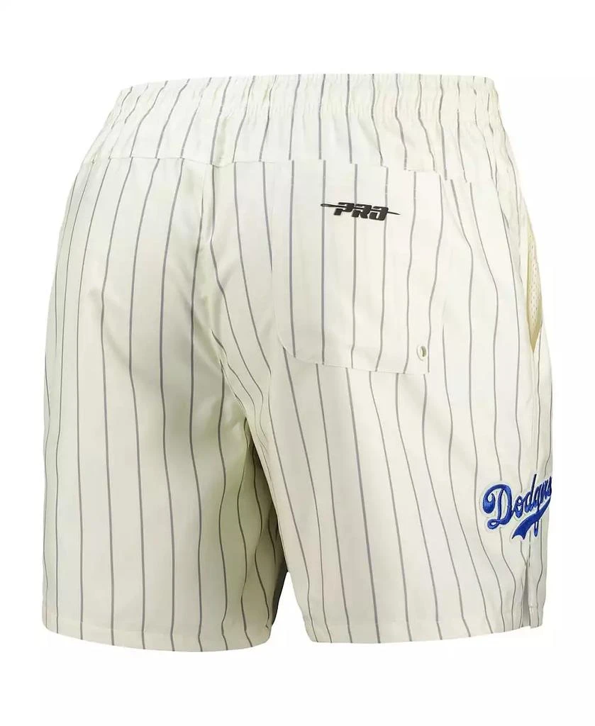 Pro Standard Men's Cream Brooklyn Dodgers Cooperstown Collection Pinstripe Retro Classic Woven Shorts 2