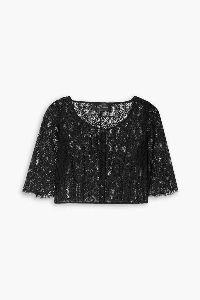 CORTANA Laure cropped lace top 1