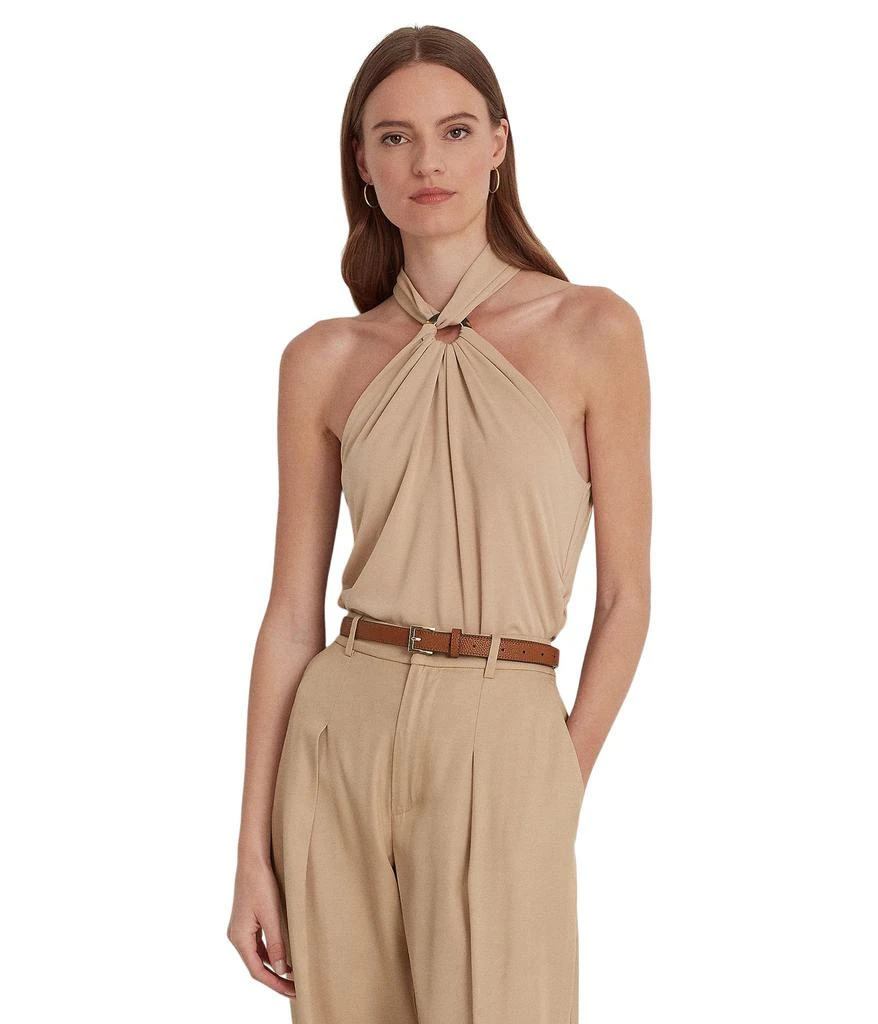 Ralph Lauren Stretch Jersey Ring-Front Halter Top 1