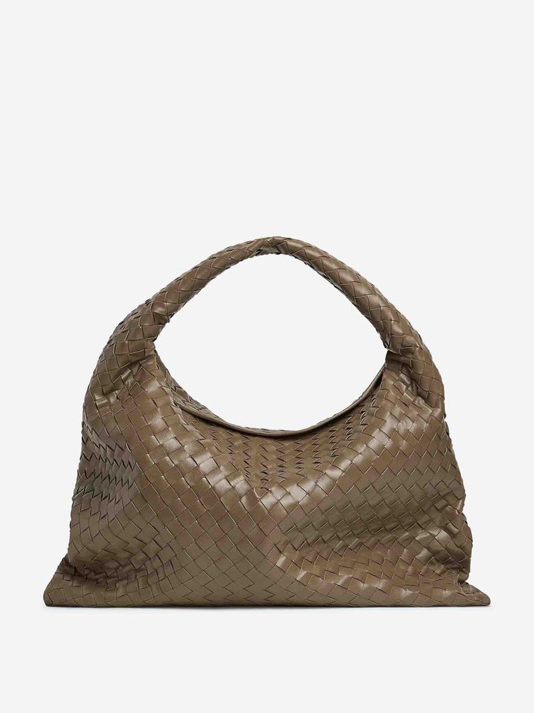 Bottega Veneta Large Hop Intrecciato Suede Hobo Bag