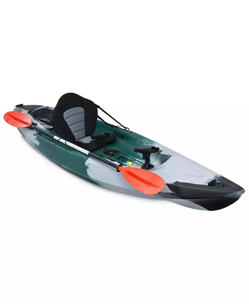 SUGIFT Sit-on-Top Fishing Kayak Boat With Fishing Rod Holders and Paddle-Gray