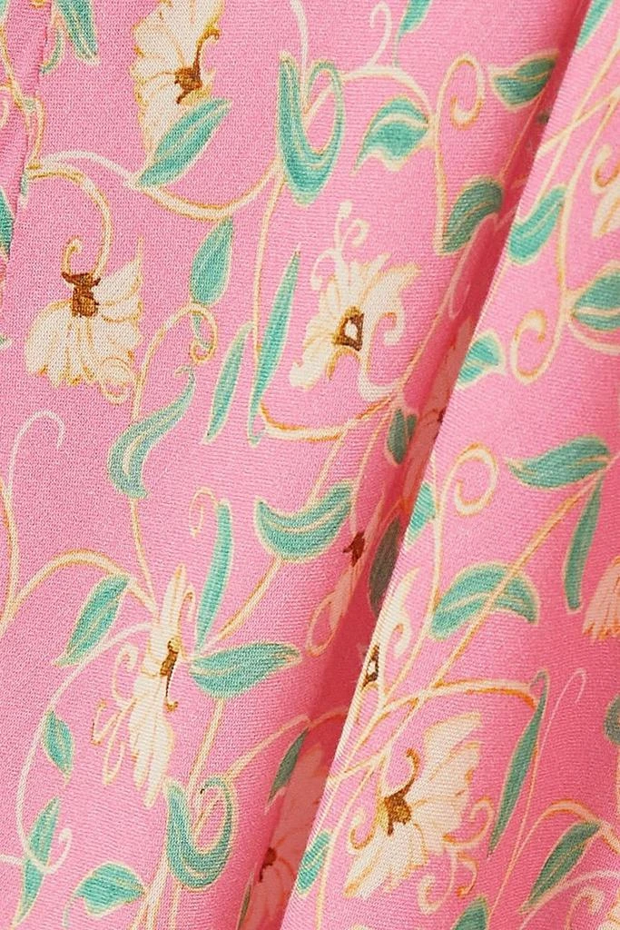 Rixo Olimani tie-detailed floral-print crepe de chine midi dress 4