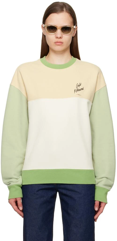 Maison Kitsune Green 'Café Kitsune' Sweatshirt 1