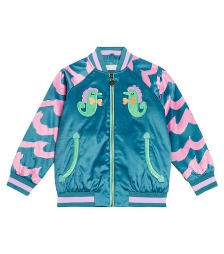 Stella McCartney Printed cotton-blend bomber jacket