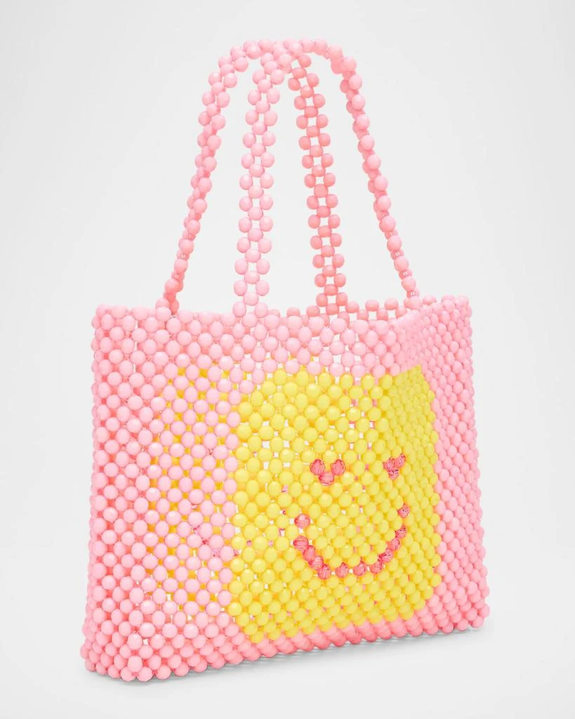 Bari Lynn Kid's Beaded Smiley Mini Tote Bag 3
