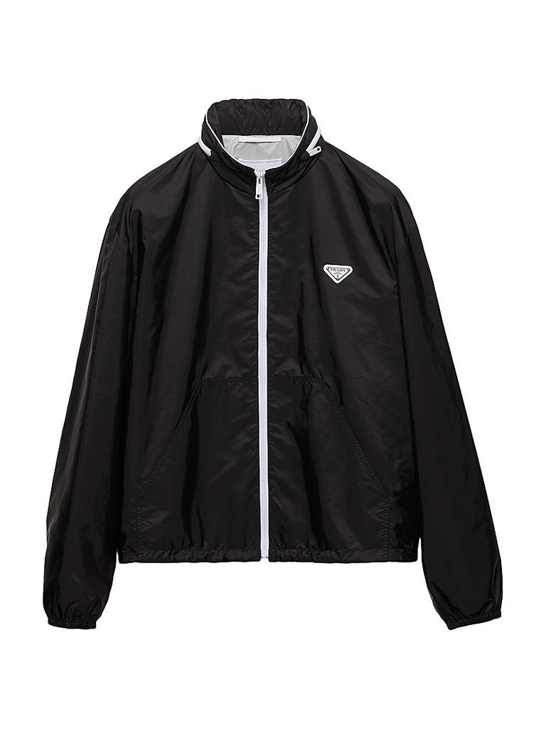 Prada Prada Logo Patch Zip-Up Jacket - Jackets - Free