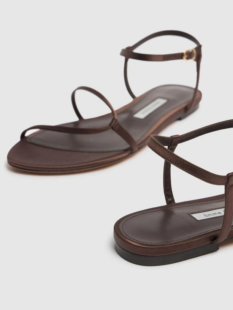 Emme Parsons 10mm Loop Satin Flat Sandals 3