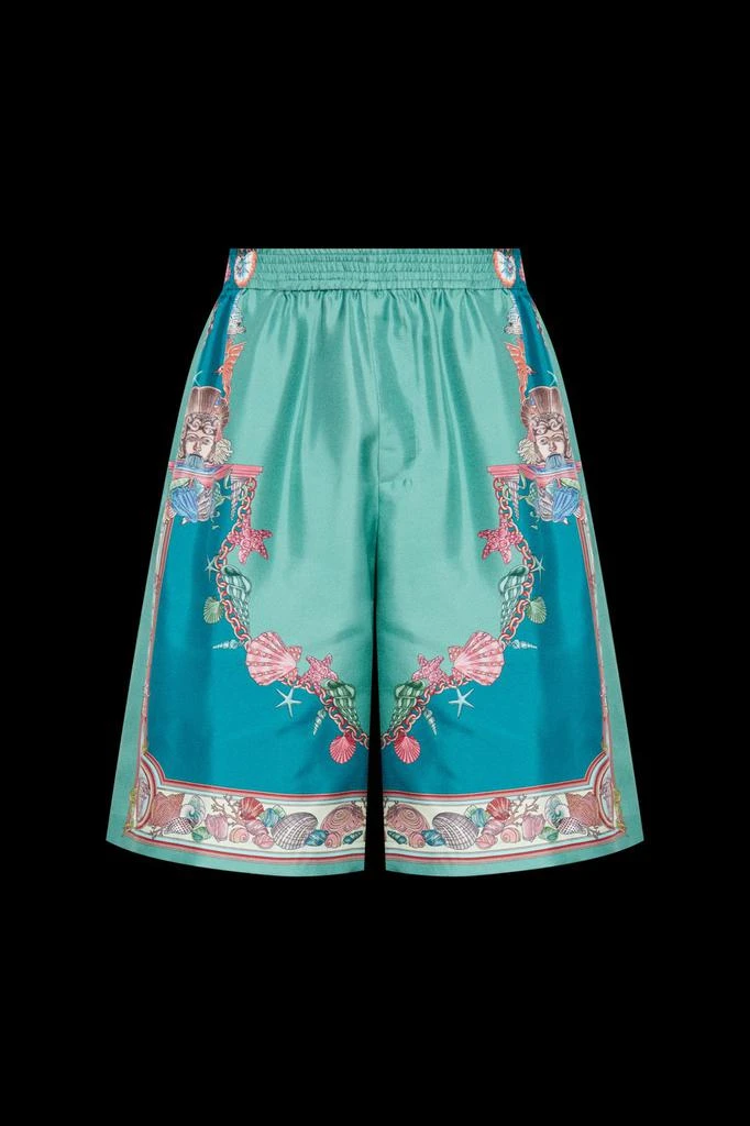 Versace Versace Coral Theatre Printed Elastic-Waist Shorts 1