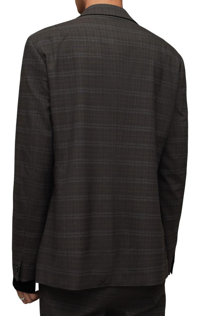 ALL SAINTS Spica Plaid Double Breasted Blazer