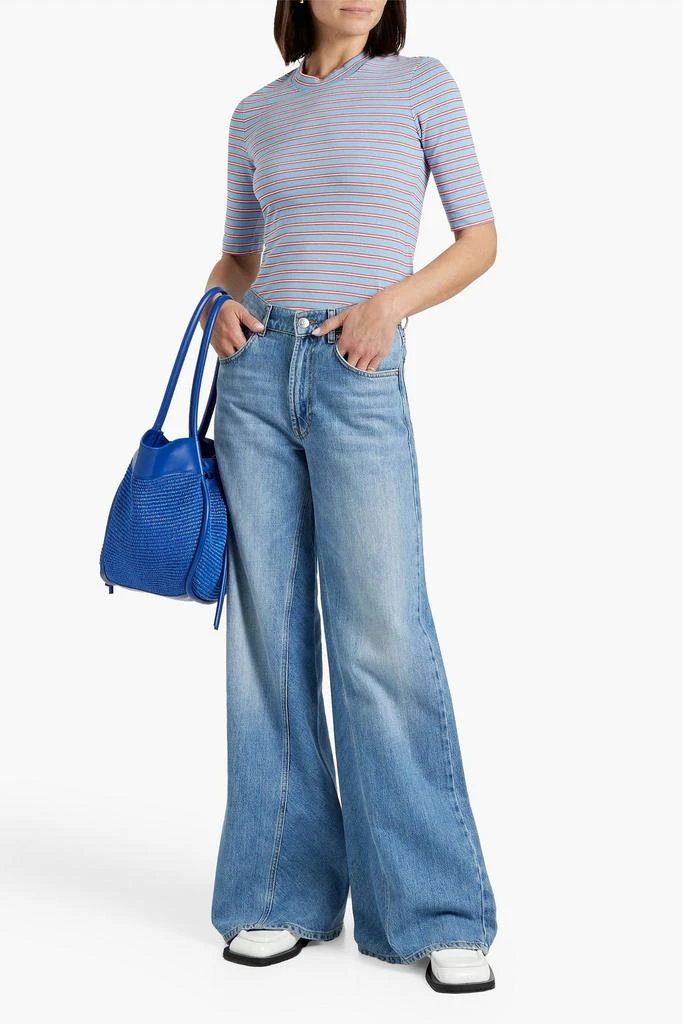 ROSETTA GETTY Striped cotton-jersey T-shirt 2