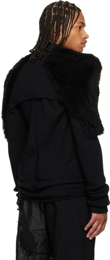 Rick Owens Black Concordians Tight Pullover Shearling Jacket 3