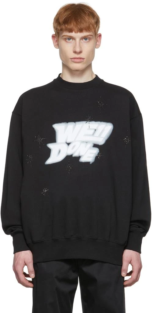We11done Black Cotton Sweatshirt 1