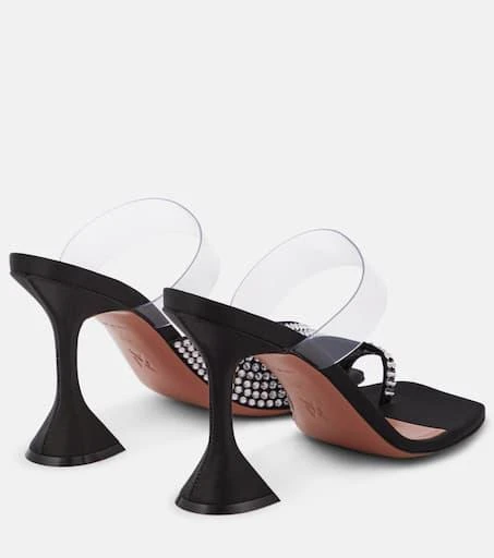 Amina Muaddi Paloma braided satin slides 3