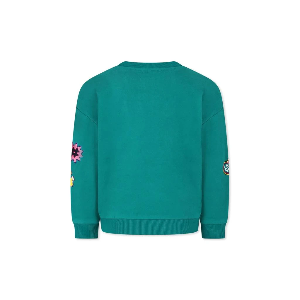 Marc Jacobs Green Sweatshirt For Girl With Embroidery 2
