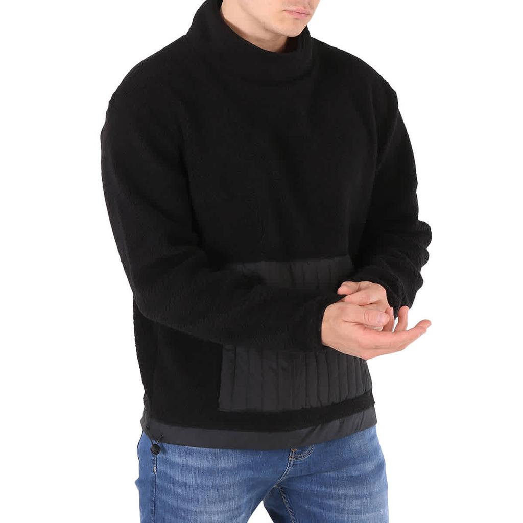 Rains Men's Black High Neck Fleece Sweater