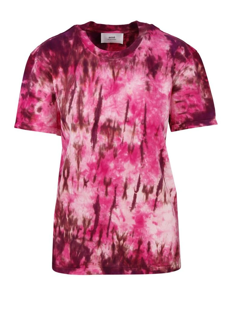 AMI AMI Tie-Dyed Crewneck T-Shirt 1