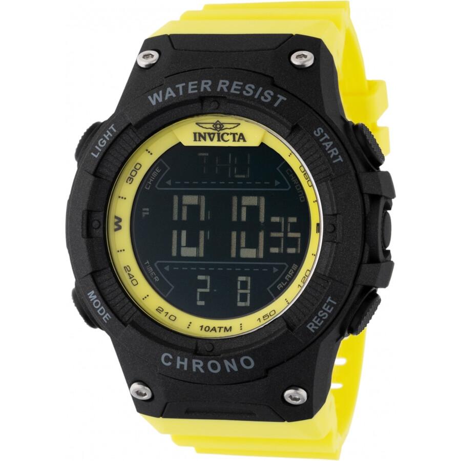 Invicta Racing Alarm Chronograph GMT Quartz Digital Black Dial Men's Watch 47527