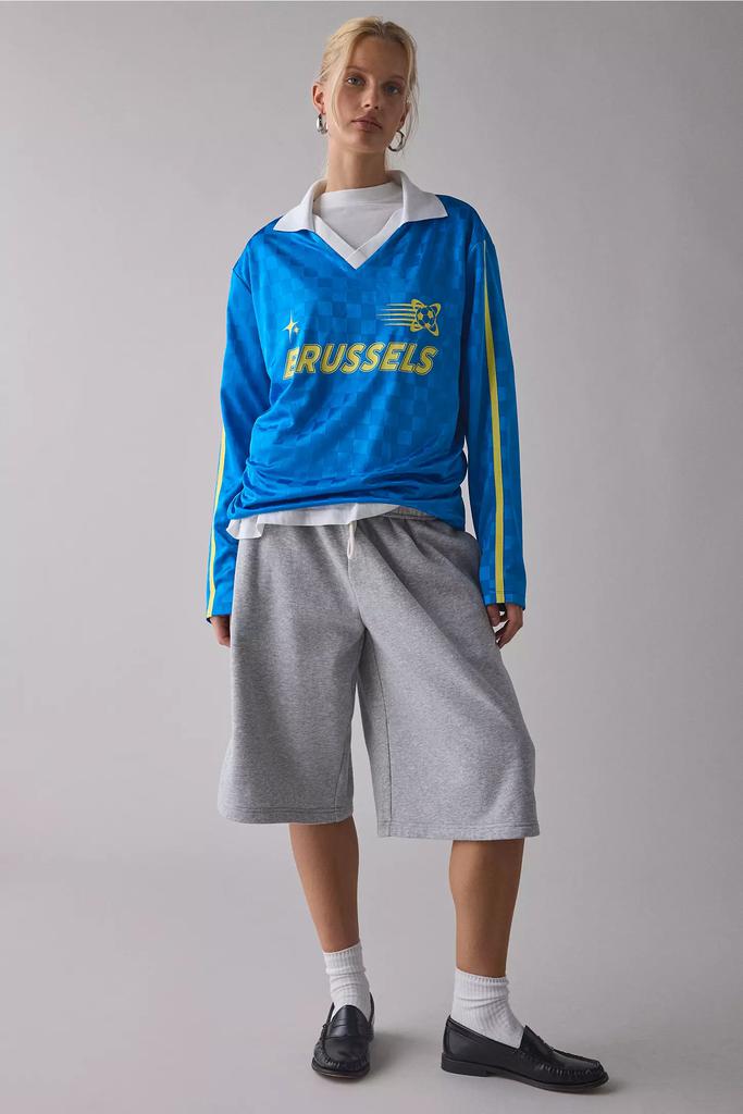 Shop BDG Kane Brussels Soccer Jersey Graphic Long Sleeve Tee