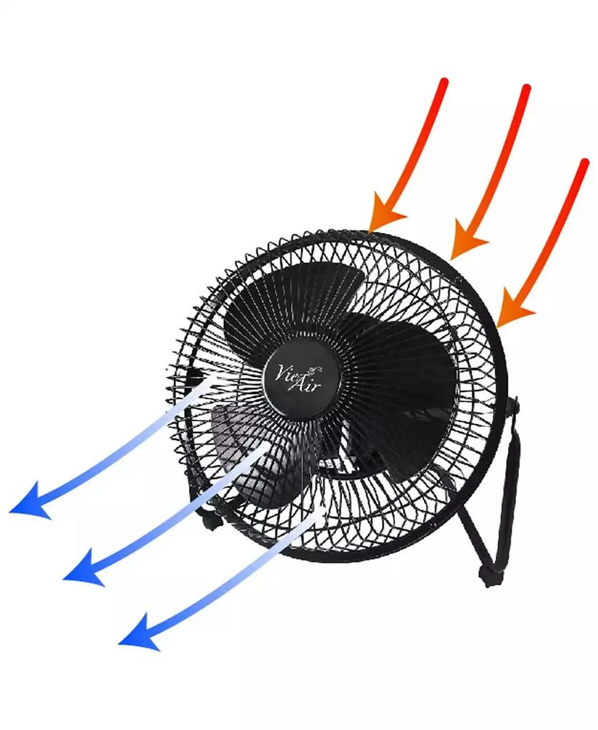 Vie Air 8 Inch High Velocity Metal Desk and Floor Fan 3