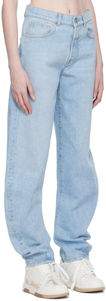 Off-White Blue Twist Banana Jeans 2